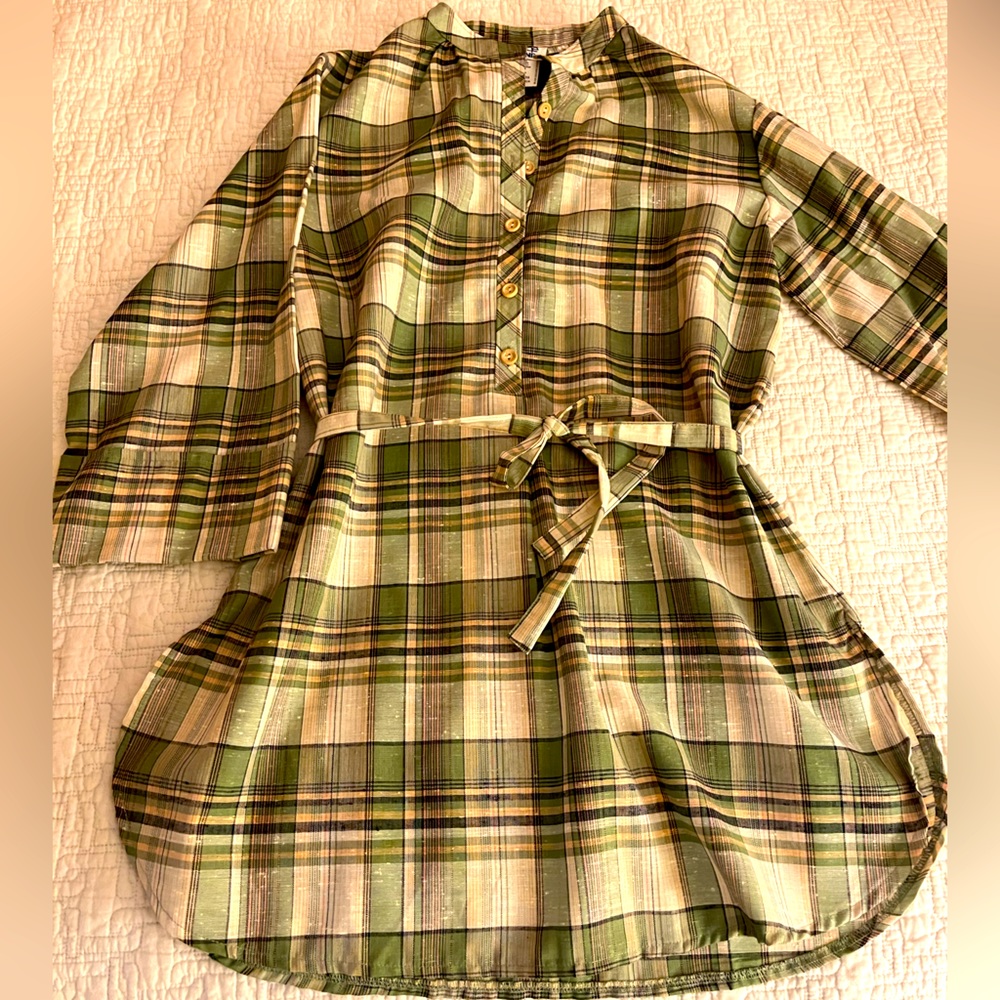 Vintage College‎ Town Plaid Tunic